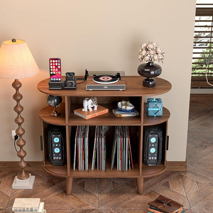 Large Round Record Player Stand - Image 4