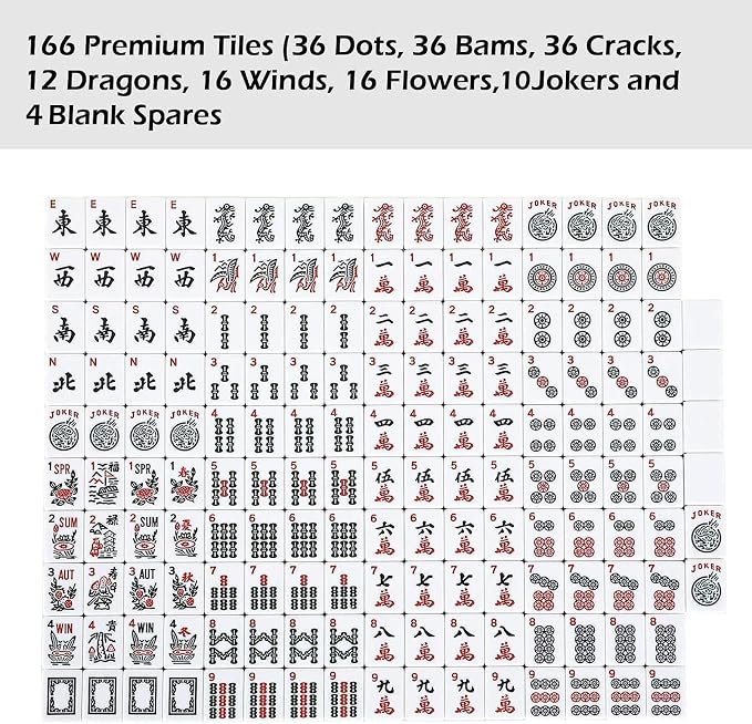 ZGME American Mahjong Set, 166 White Tiles - Image 9