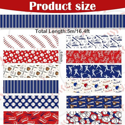12 Rolls Baseball Washi Tape, Sport Masking Tape, Stadium Decorative Tapes - Image 2