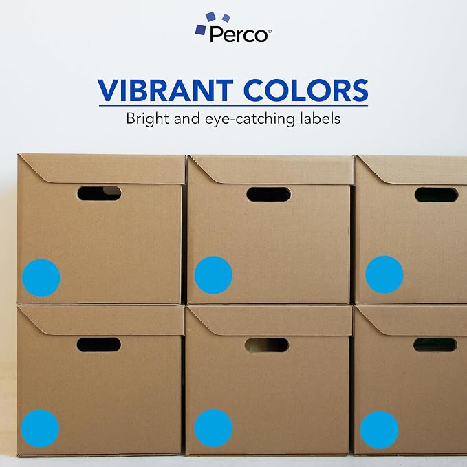 Perco Light Blue 3-Inch Round Circle Dot Sticker Labels - Image 7