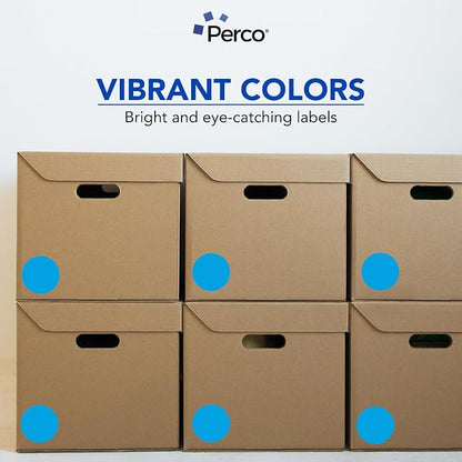 Perco Light Blue 3-Inch Round Circle Dot Sticker Labels - Image 7