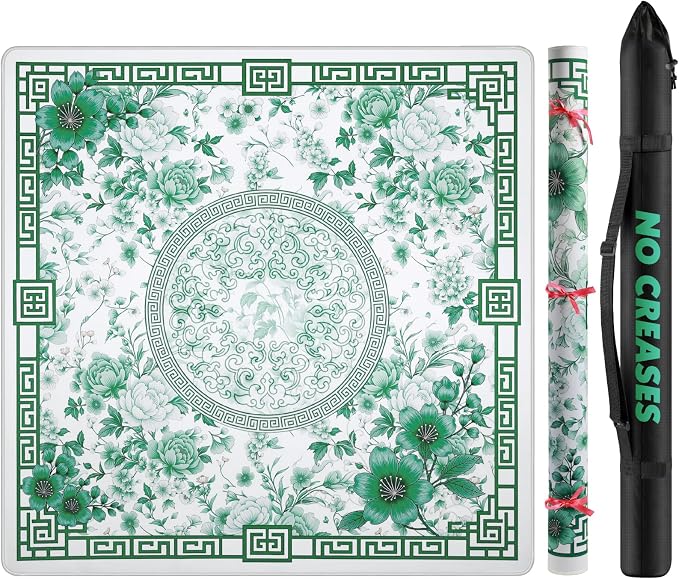 Mahjong Mat for Table 33x33 Inch, Noise-Reducing American Mahjong Mat, Mahjong by Unknown