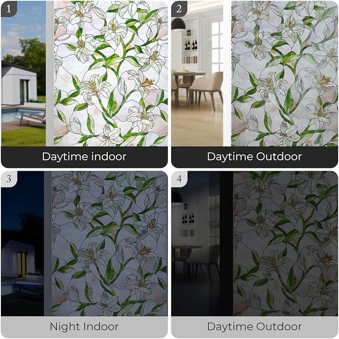 3D Stained Glass Window Film, Decorative Window Privacy Film - Image 6