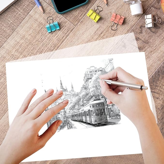 Crehatos 8.5" x 11" Tracing Paper, Translucent Tracing Pad, 100 Sheets - Image 7