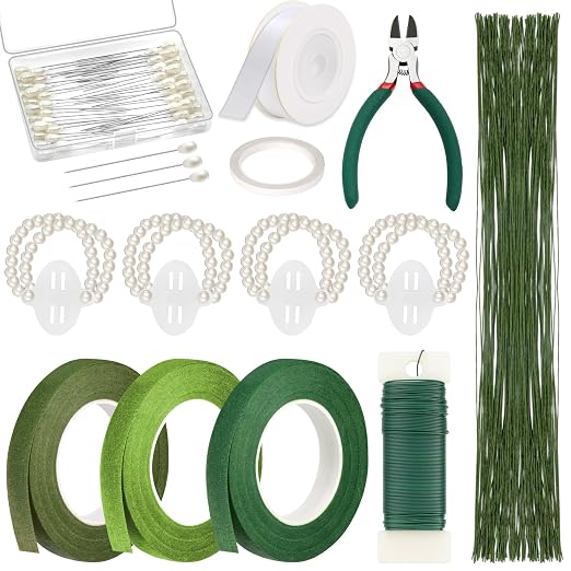 PAXCOO Floral Tape and Floral Wire Arrangement Tool Kit by PAXCOO