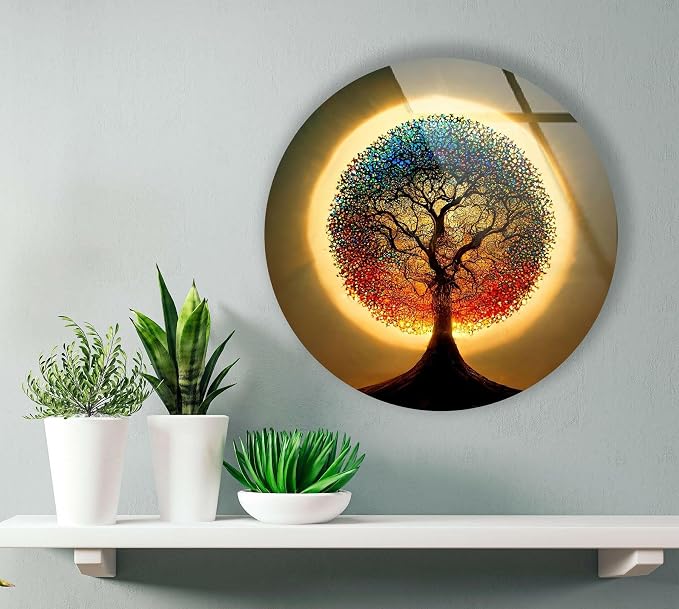 My Photostation.com 24'' Diameter Life of Tree Round Glass Wall Art Tempered - Image 7