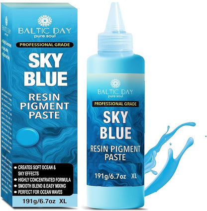 BALTIC DAY Sky Blue Epoxy Resin Pigment Paste XL – Opaque Epoxy Dye & High by BALTICDAYpuresoul