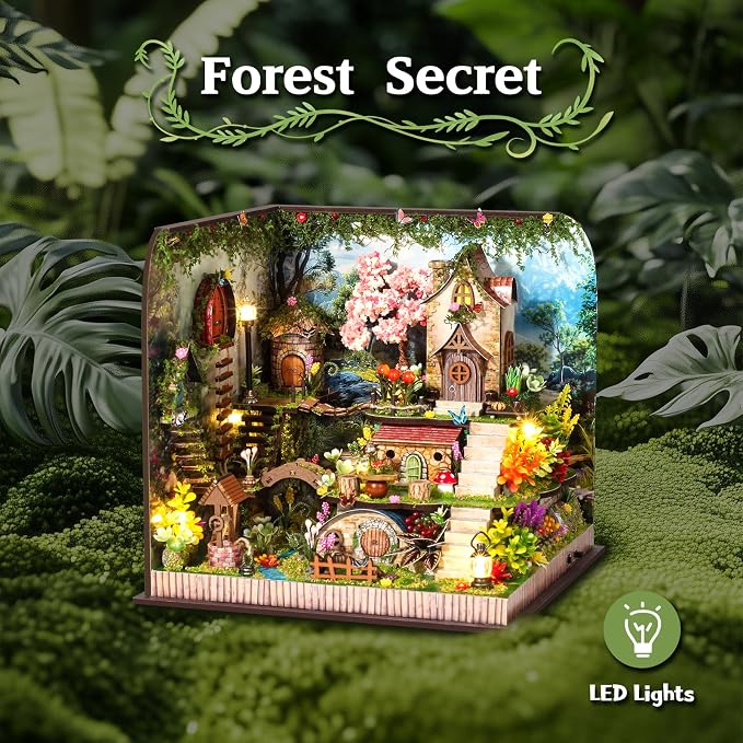 DIY Miniature House Kit, Forest Book Nook Kit - Image 2