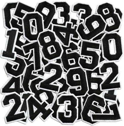 Number Iron On Patches, Numbers 0-9 Embroidery Applique Patch, DIY Decorative by Cazzon