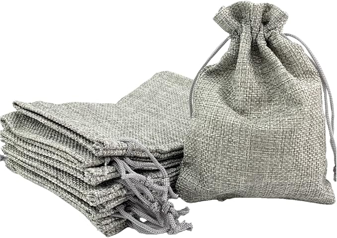 Palmhomee Pack of 25 Burlap Gift Bags - Image 2