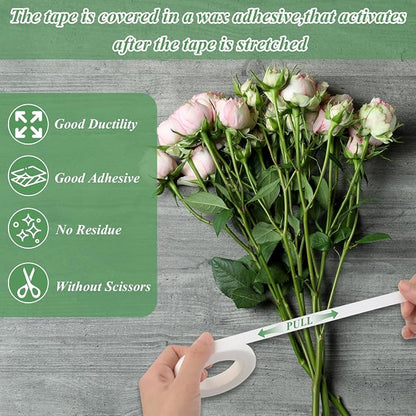 Phinus 9 Rolls Floral Tape, 1/2 Inch x 30 Yard Flower Tape, Bouquet Stem - Image 3