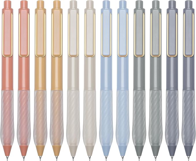 Gel Pens 0.5mm Point Pen Black Ink Smooth Writing Retractable Pen by Lin.Pen