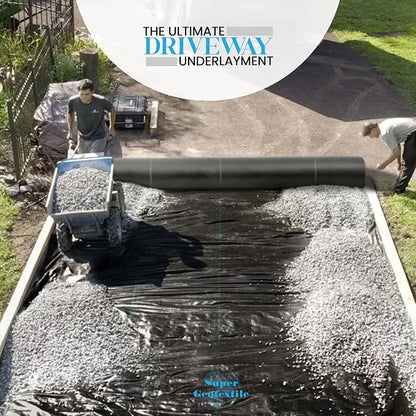 Woven Geotextile Fabric for Driveway and Road Stabilization, Construction - Image 4