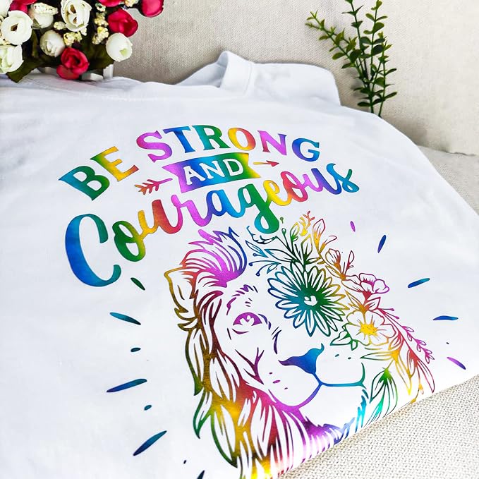 VINYL FROG Metallic Foil HTV Vinyl Roll 12" x12ft Rainbow Chrome Heat Transfer - Image 9