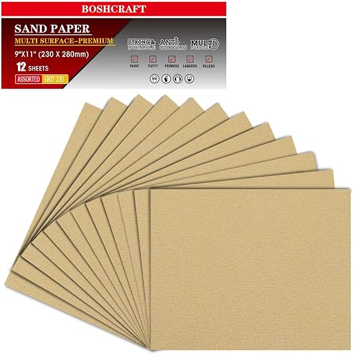 220 Grit Sandpaper, Sandpaper Assortment Sandpaper by BOSHCRAFT