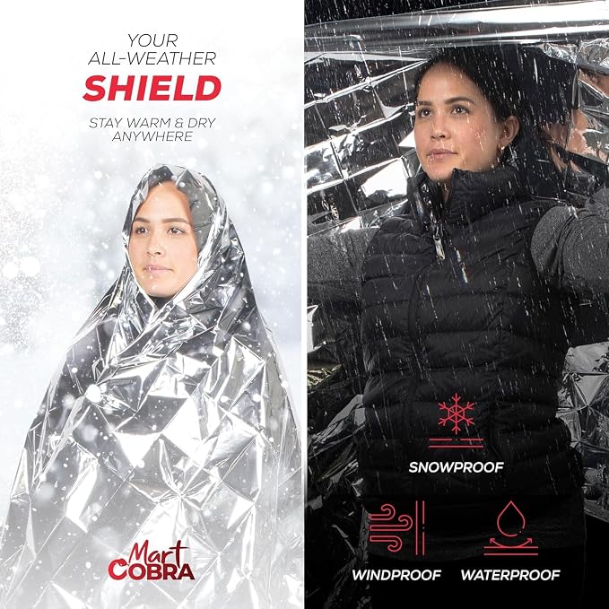 Emergency Blanket 4-Pack Space Mylar Blankets Survival Gear and Supplies - Image 7