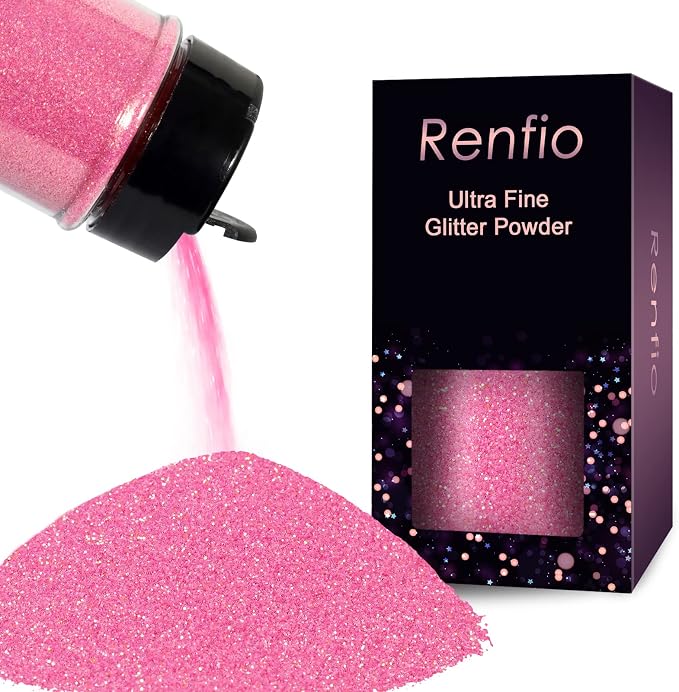 Renfio Iridescent Ultra Fine Glitter Powder Resin Supplies Glitters 1.94 Oz PET by Renfio