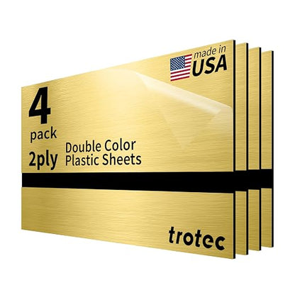 Trotec | Metallic Looking Acrylic Sheet | 12"x24"x1/16, Name Plate | USA Made by TrotecEngravingSupplies