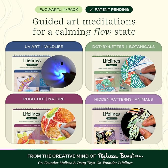 Lifelines FlowArt Activity Pad, Dot-Art and More, Coloring Books - Image 2