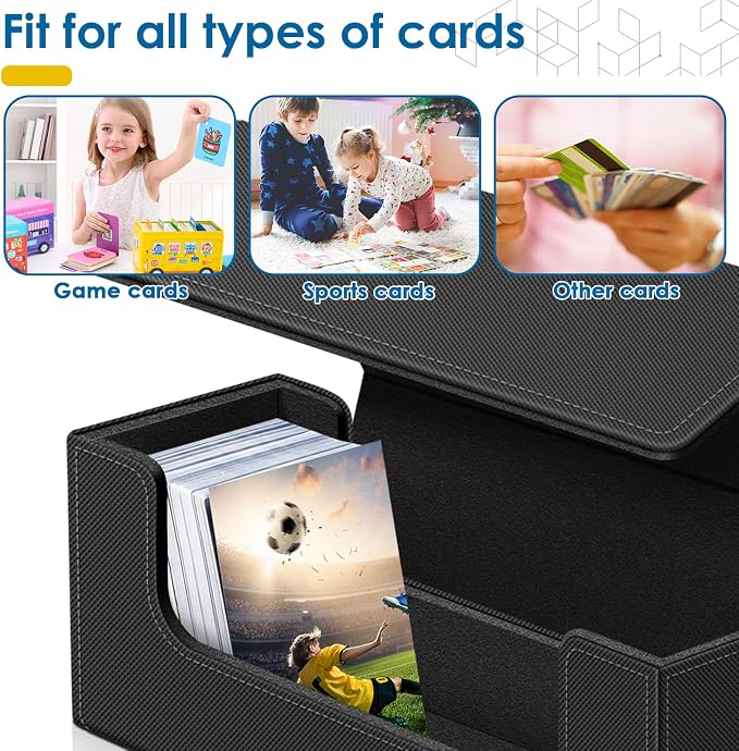 Card Deck Case for Trading Cards, Leather Magnetic Closure Commander Card - Image 4