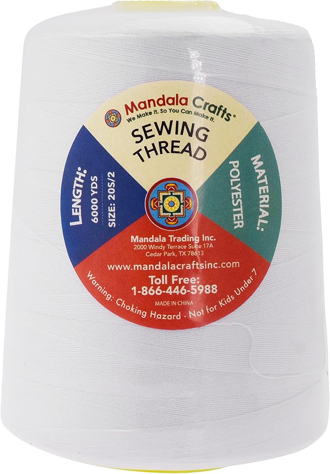Mandala Crafts 5 Pack of Serger Threads Cones Spools - Image 2