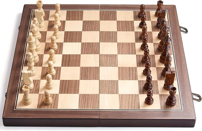 AMEROUS 15'' Magnetic Wooden Chess Set - Image 4