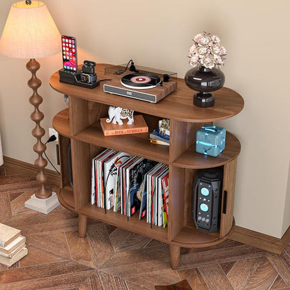 Large Round Record Player Stand - Image 6