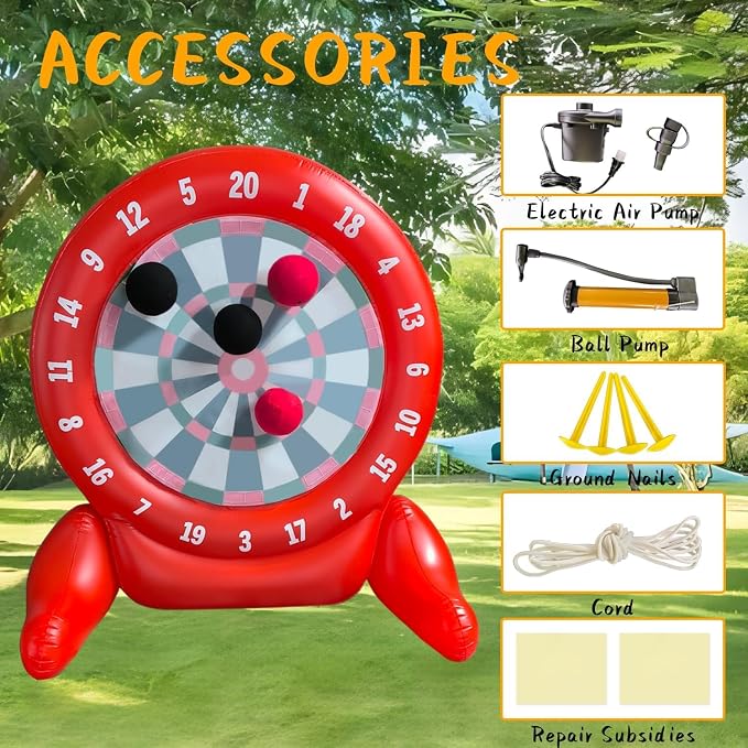 6Ft Tall Giant Kick Darts Games Inflatable Giant Kick Darts Games, Jumbo - Image 5