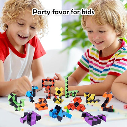 Ganowo 18 Pack Fidget Snake Cube Mini Twist Puzzle - Image 6