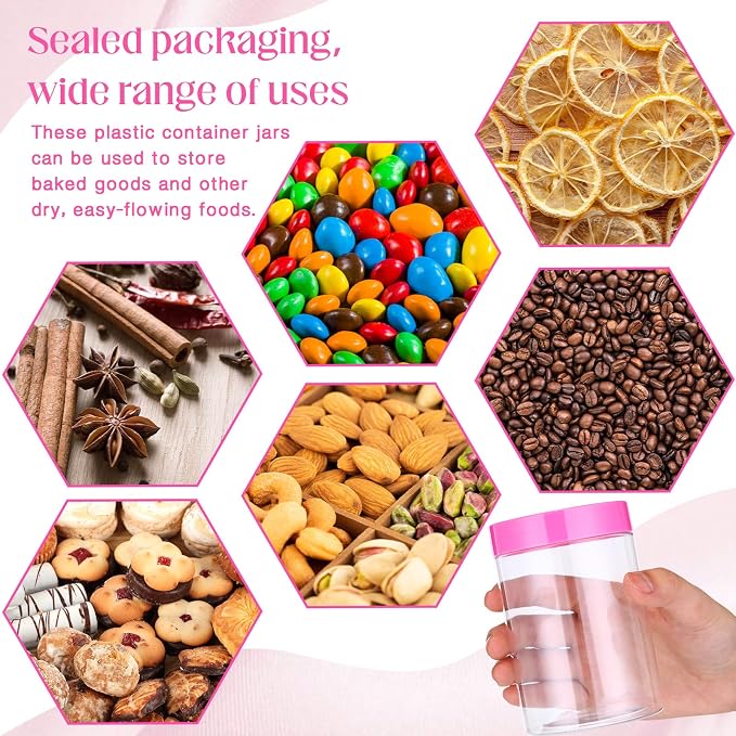 SATINIOR 12 Pack 10 oz Plastic Container Jars - Image 7