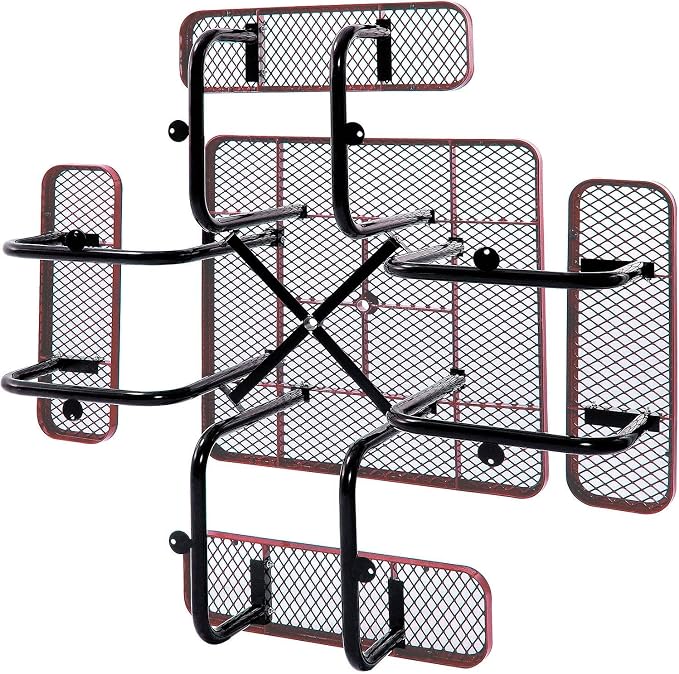 Global Industrial 46" Square Picnic Table, Expanded Metal, Attached Benches - Image 9