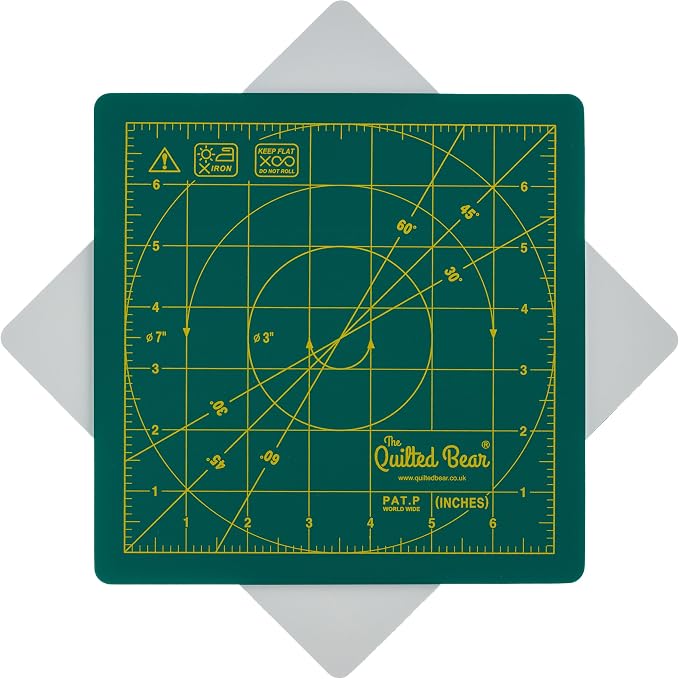 The Quilted Bear Rotating Cutting Mat 7" x 7" by TheQuiltedBearsProducts