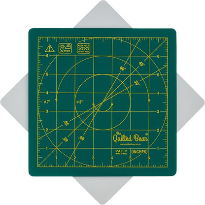 The Quilted Bear Rotating Cutting Mat 7" x 7" by TheQuiltedBearsProducts