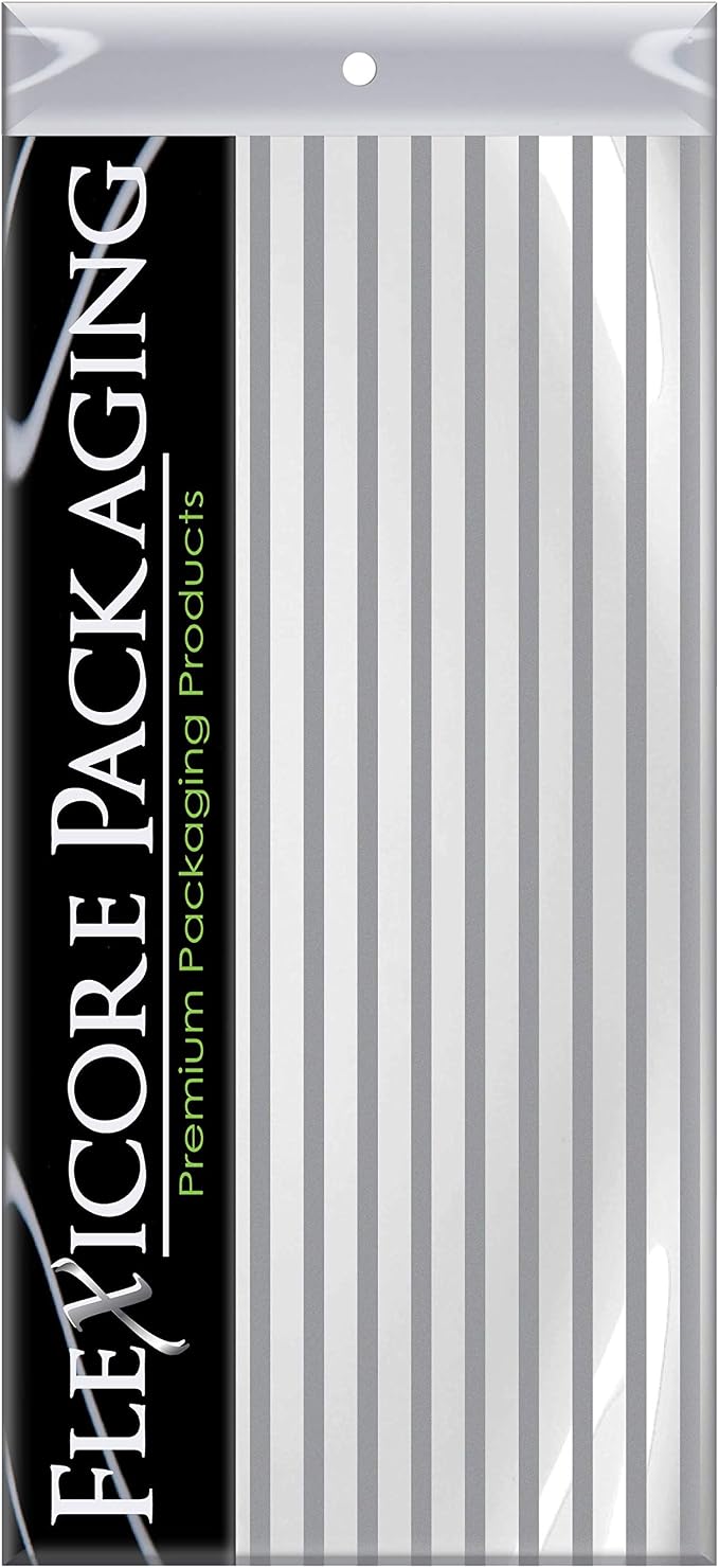 Flexicore Packaging Metallic Silver Pin Stripe Print Gift Wrap Tissue Paper - Image 3