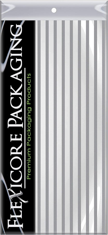 Flexicore Packaging Metallic Silver Pin Stripe Print Gift Wrap Tissue Paper - Image 3