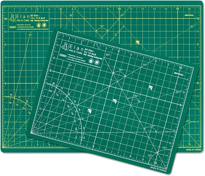 Elan Cutting Mat A3 Green, Self Healing Cutting Mat 12x18 Inch, 5-Ply Craft - Image 3
