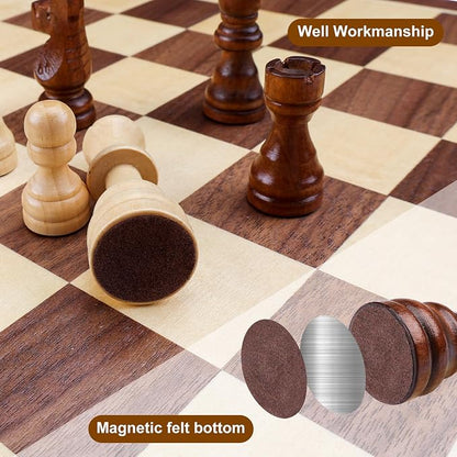Gothink Magnetic Wooden Chess Board Set - Image 5