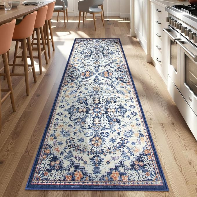 Lahome Bohemian Washable Runner Rug, Non Slip Printed Stair Carpet Runners by Lahome