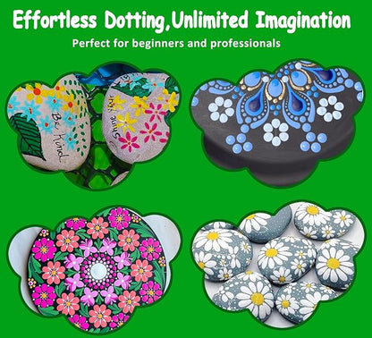 GEOCCI Flower Petal Tools for Dot Painting，50 Petal Shapes Dotting Tool，Mandala - Image 7