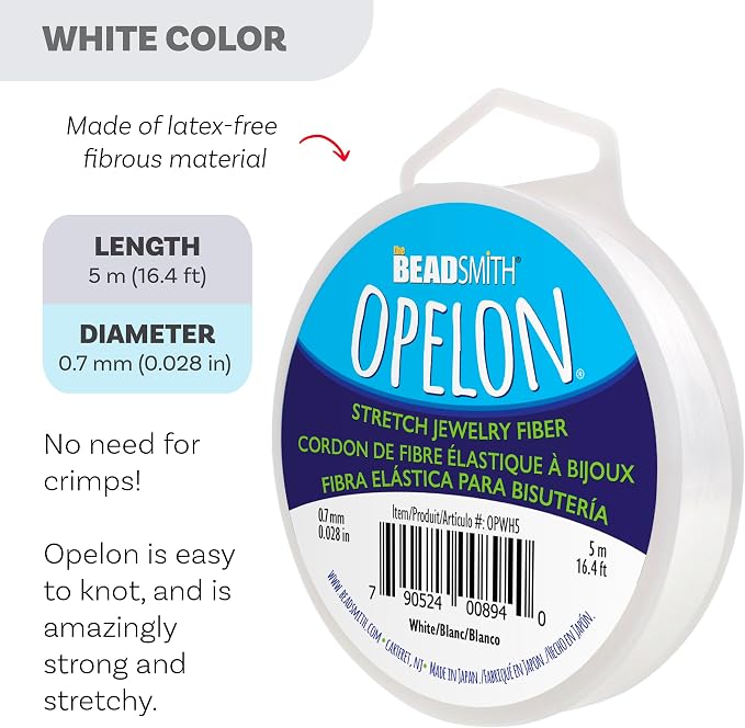 The Beadsmith Opelon Stretch Cord – Elastic Beading Fiber, 0.7 mm Diameter - Image 3
