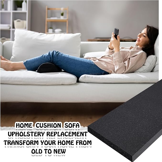 Amylove Polyurethane Foam 24" x 72" High Density Cushion Upholstery Foam Sheet - Image 6