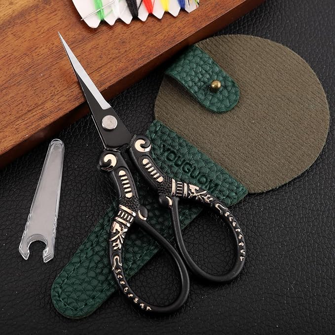 Antique Scissors with Cover, Sharp Sewing Scissor - Image 9