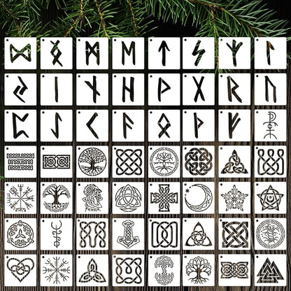 Viking Stencils for Painting 3inch Reusable Runes Stencil Celtic Template by SUNVERSE