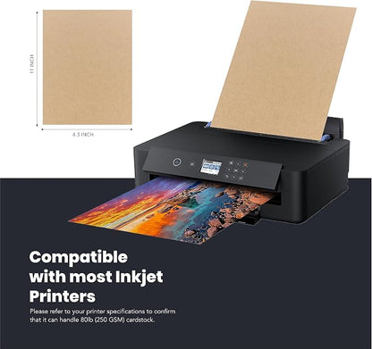 Kraft Cardstock Thick Paper 50 Sheets, 8.5" x 11" Heavyweight 92lb Cover Card - Image 3