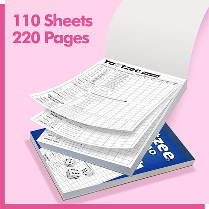 Gethelud 110 Sheets Score Pad for Yahtzee, 220 Tear-Off Pages Score Pad Large - Image 3