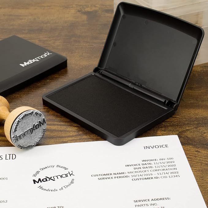 MaxMark Large Premium Gray Ink Stamp Pad - Image 5