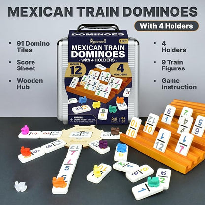 Queensell Mexican Train Dominoes Set - Image 2