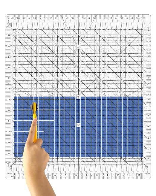 Quilting Ruler- 12.5 * 12.5" Slotted Rulers by Karpoulra