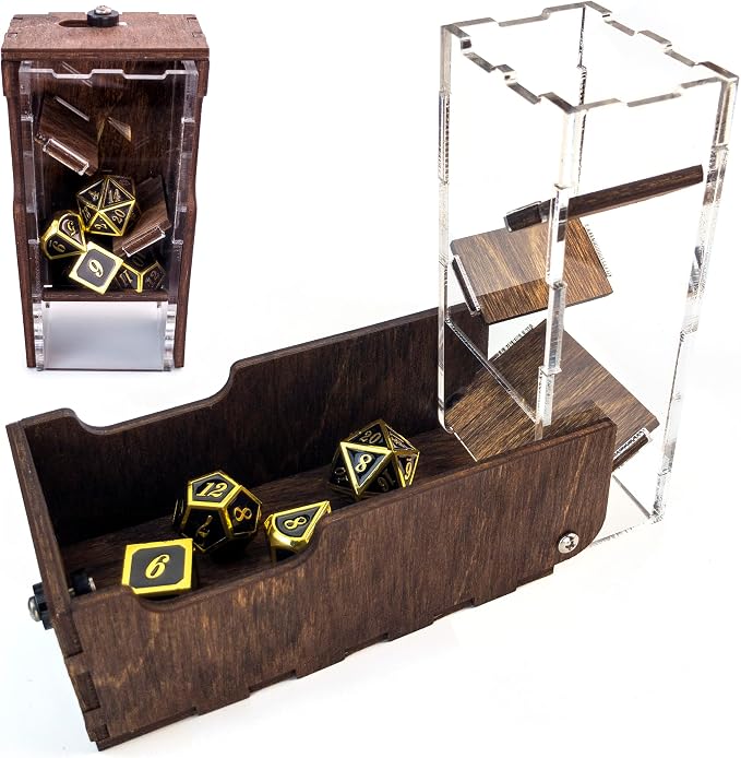 C4Labs Micro Travel Portable Dice Tower and Dice Vault | Fits Standard Seven by C4Labs
