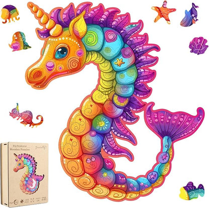 Wooden Puzzles for Adult and Kids, 100 Pieces Ocean Puzzle, Unique Shaped by WoodenPuzzles